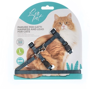 Picture of Printed Stripes zig zag cat harness and leash